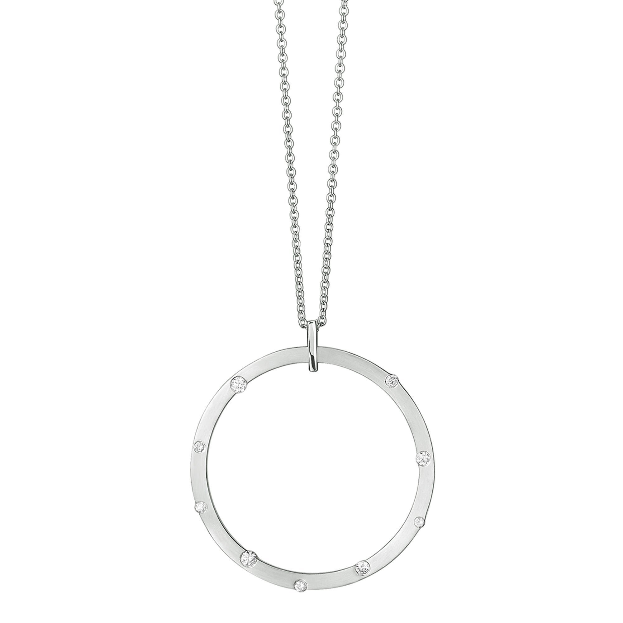 Cloud Nine Silver Large Diamond Necklace