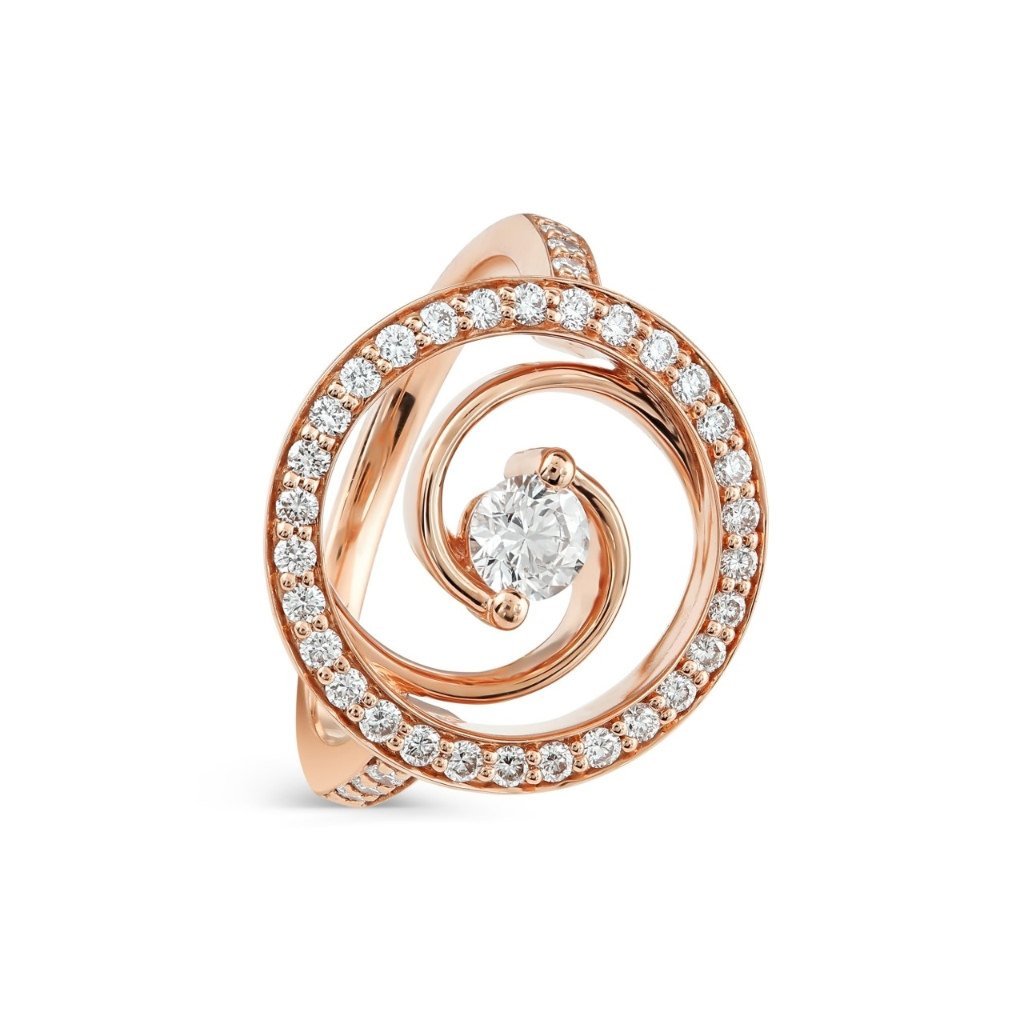 Whirlwind Rose Gold Diamond Ring