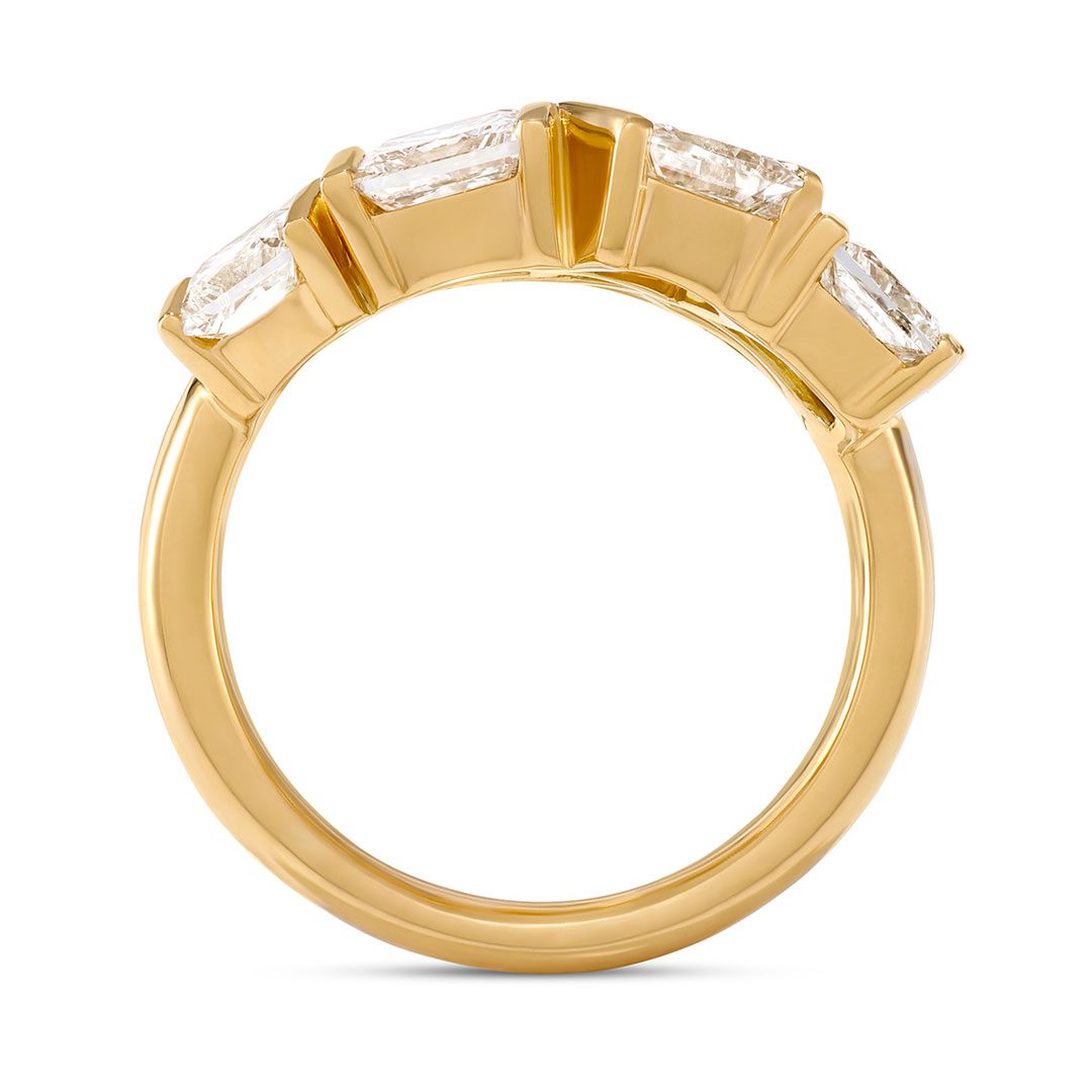 Hopscotch Yellow Gold Diamond Ring