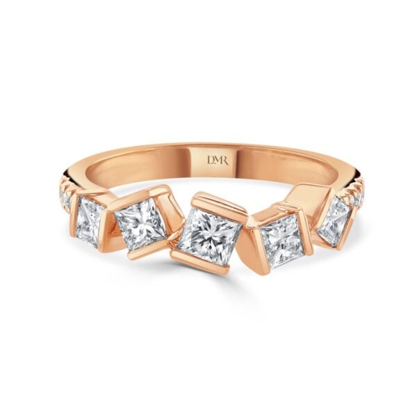 Hopscotch Rose Gold Diamond Ring