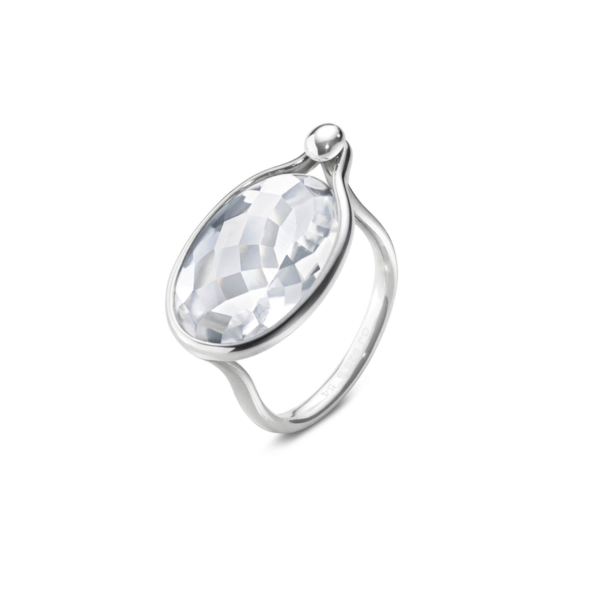 Savannah Large Sterling Silver & Rock Crystal Ring