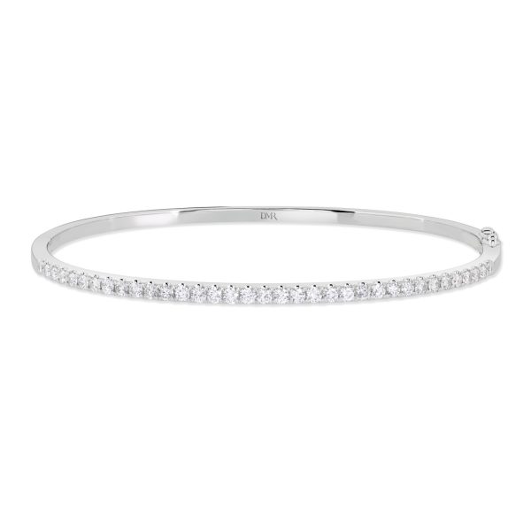 Love Lines White Gold Diamond Stacking Bangle