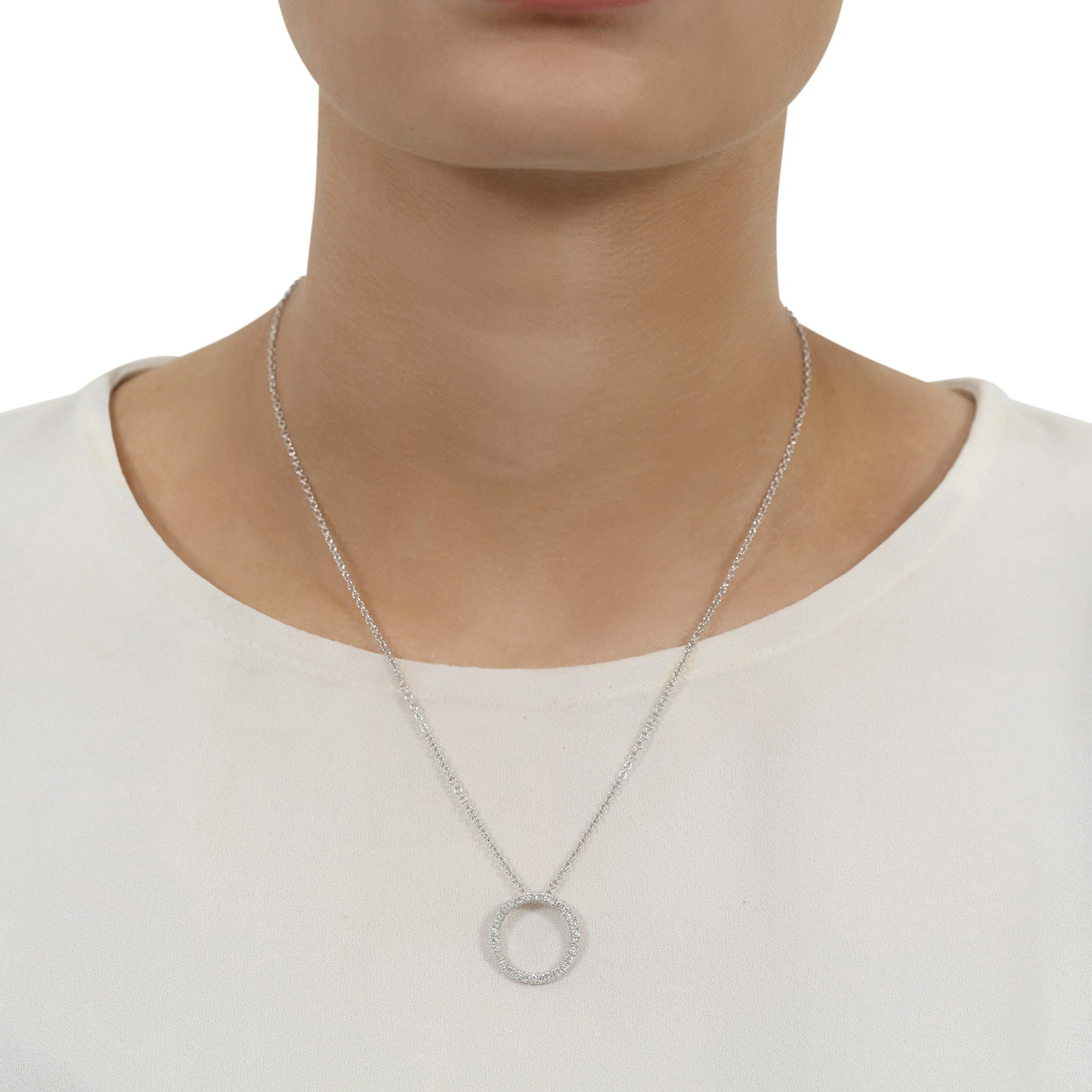 Amour White Gold Diamond Pendant