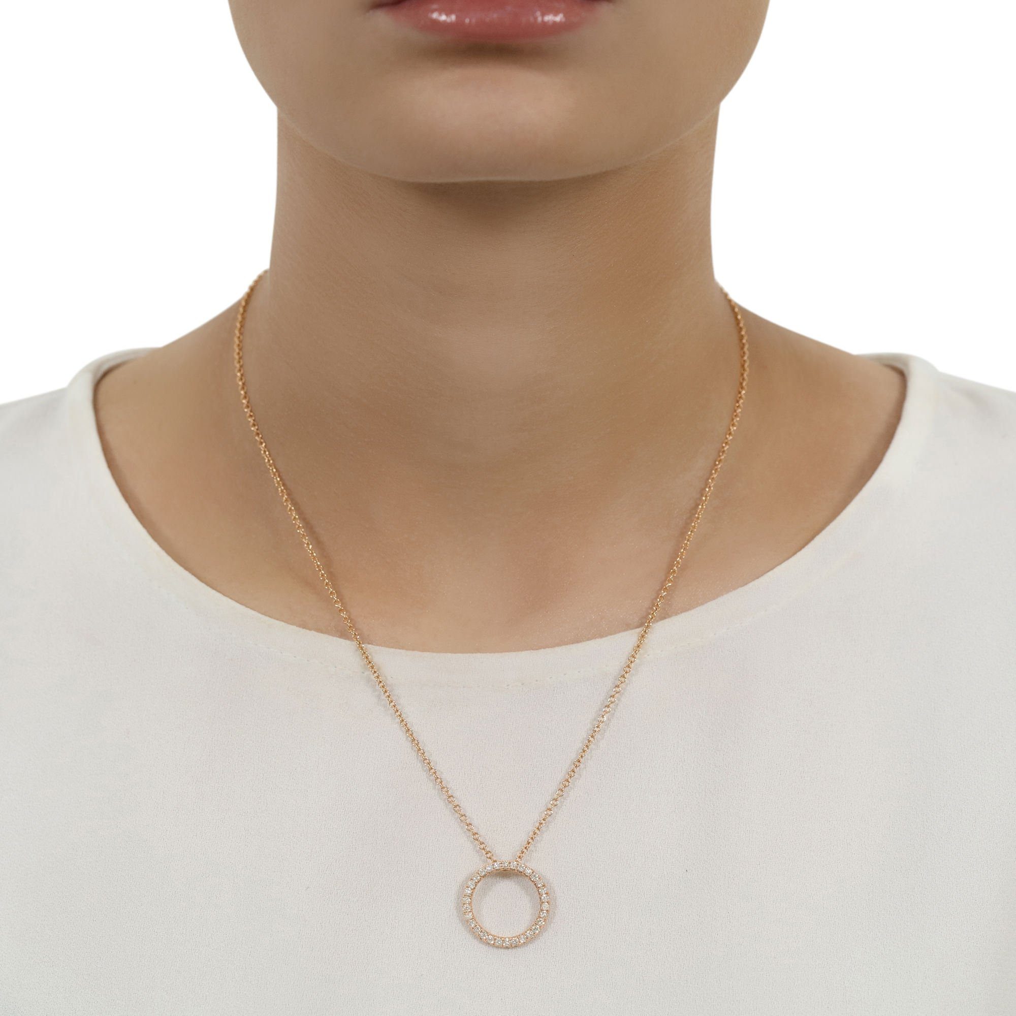 Amour Rose Gold Diamond Pendant