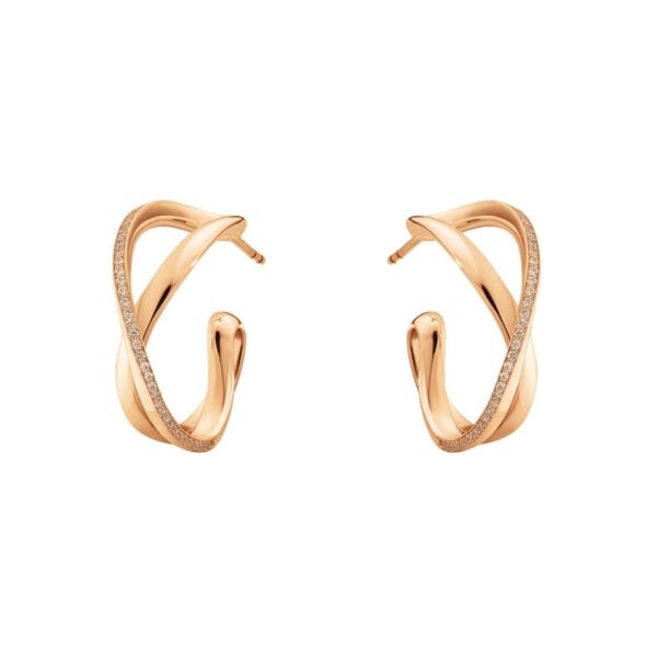 Infinity Rose Gold & Diamond Earrings