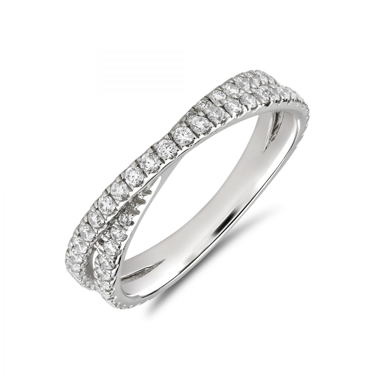 Platinum Diamond Twist Eternity Ring - David M Robinson