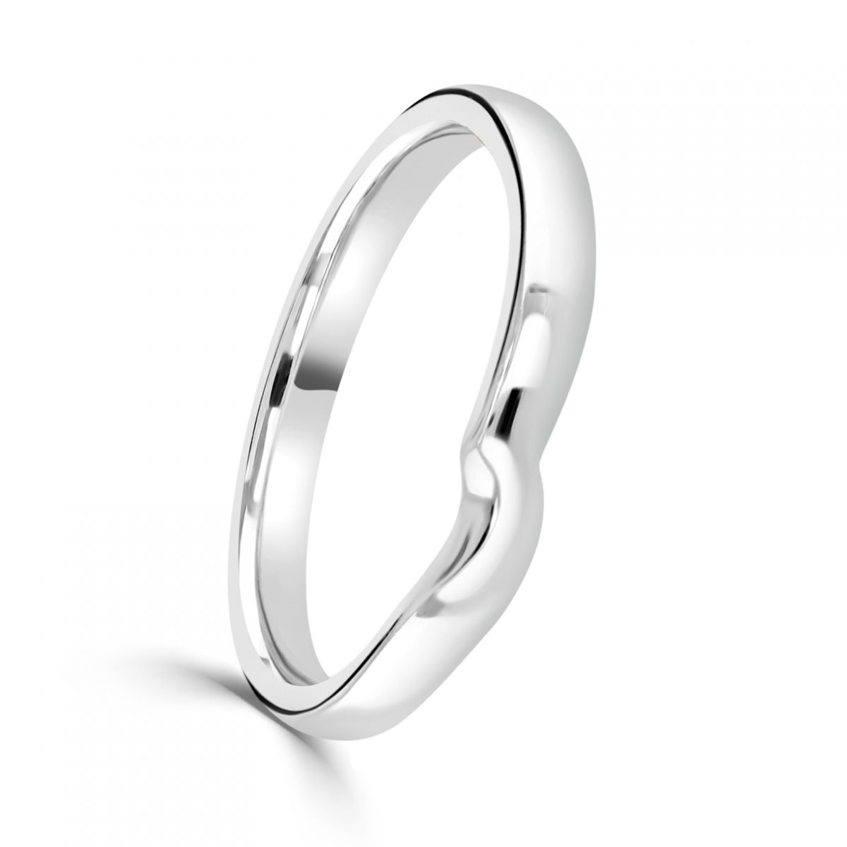 Platinum Shaped Wedding Ring