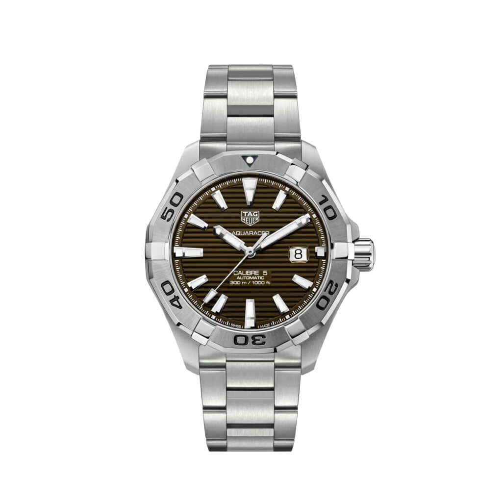 Aquaracer automatic black dial men's outlet watch