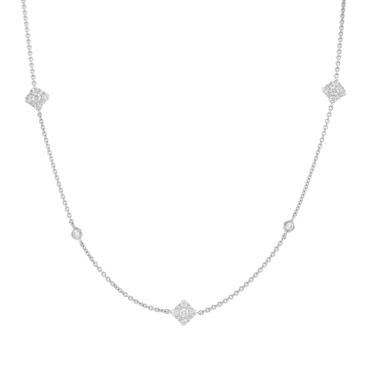Josephine White Gold Diamond Necklace - David M Robinson