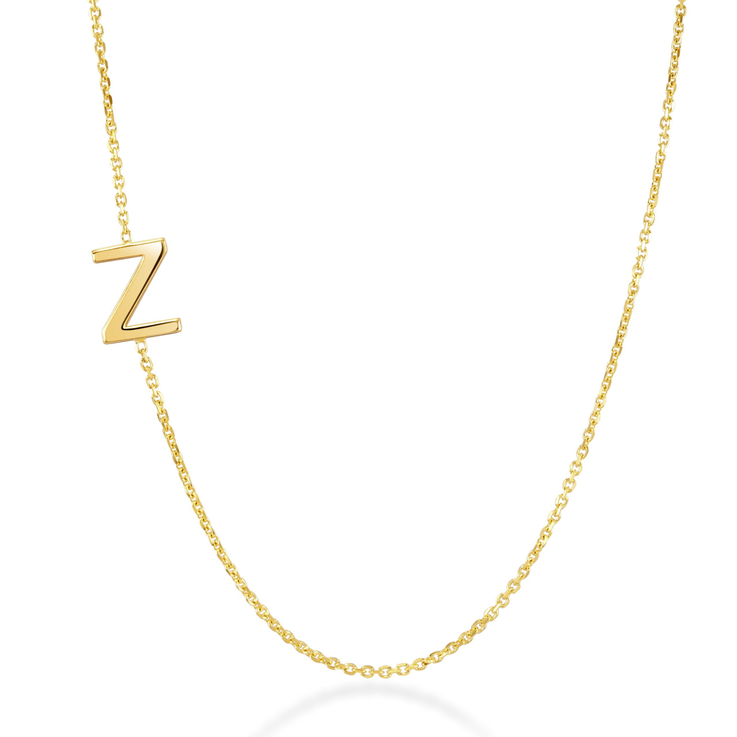 Cap and clearance gold initial necklace