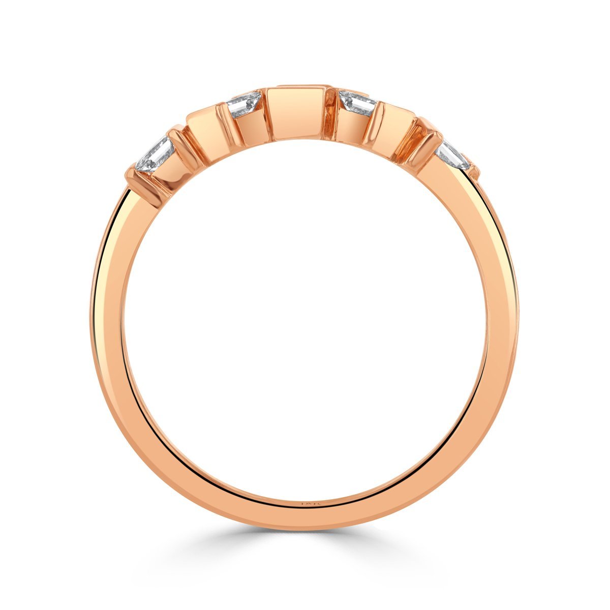Hopscotch Rose Gold Diamond Stacking Ring