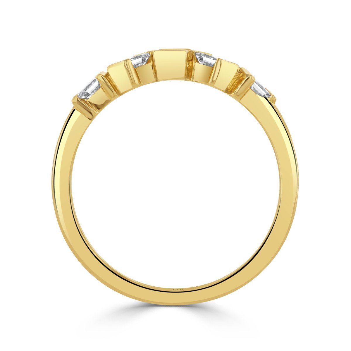 Hopscotch Yellow Gold Diamond Stacking Ring