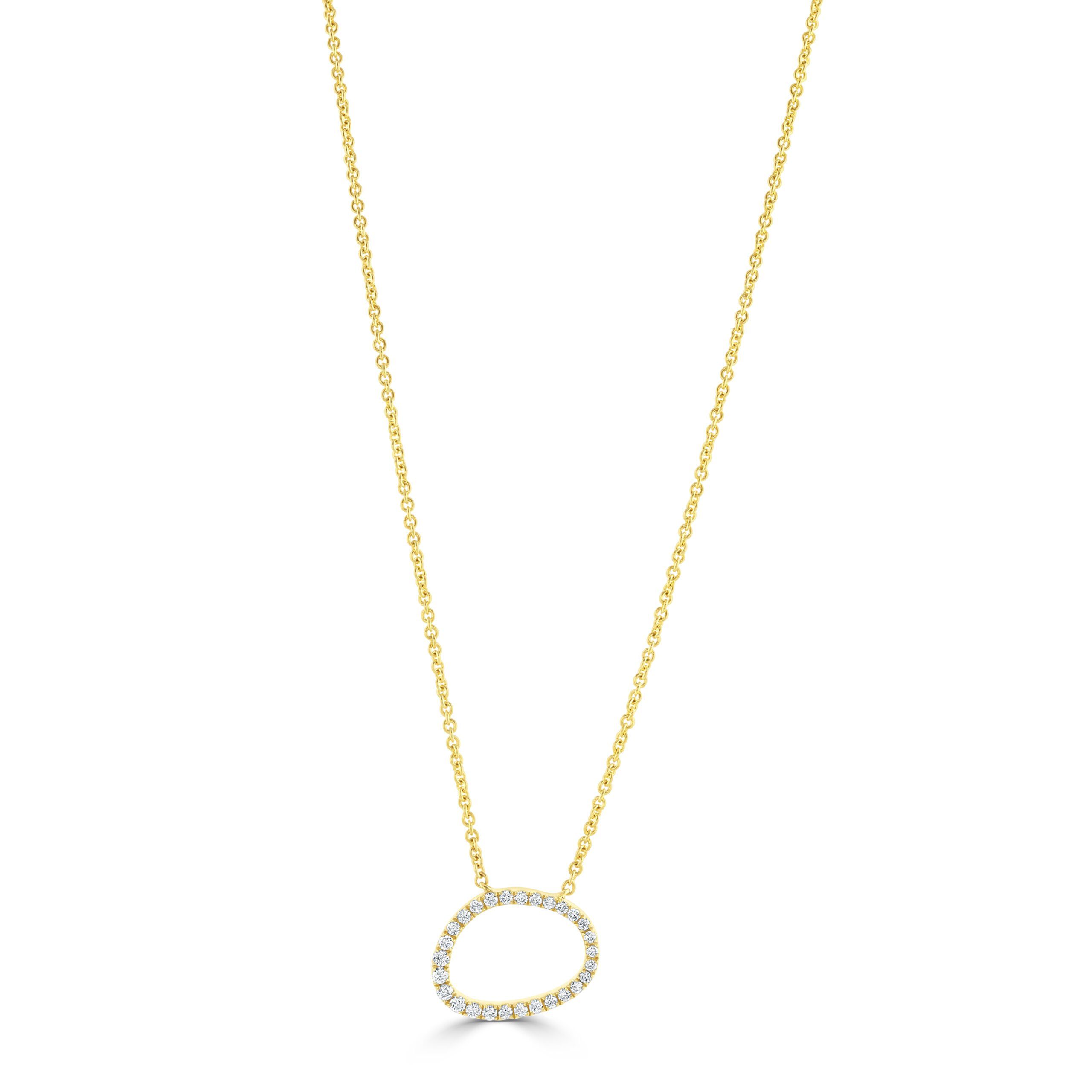 18ct Yellow Gold Initial Diamond Necklace