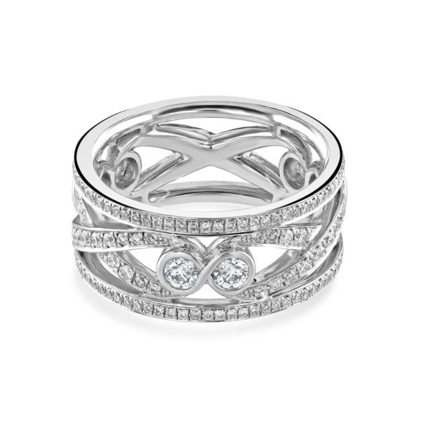 Lunar White Gold Diamond Ring