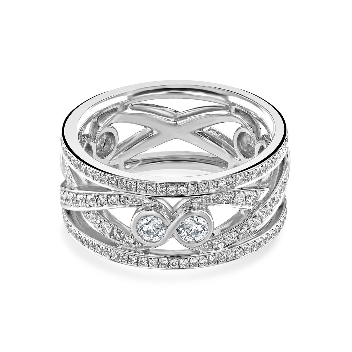 Lunar White Gold Diamond Ring