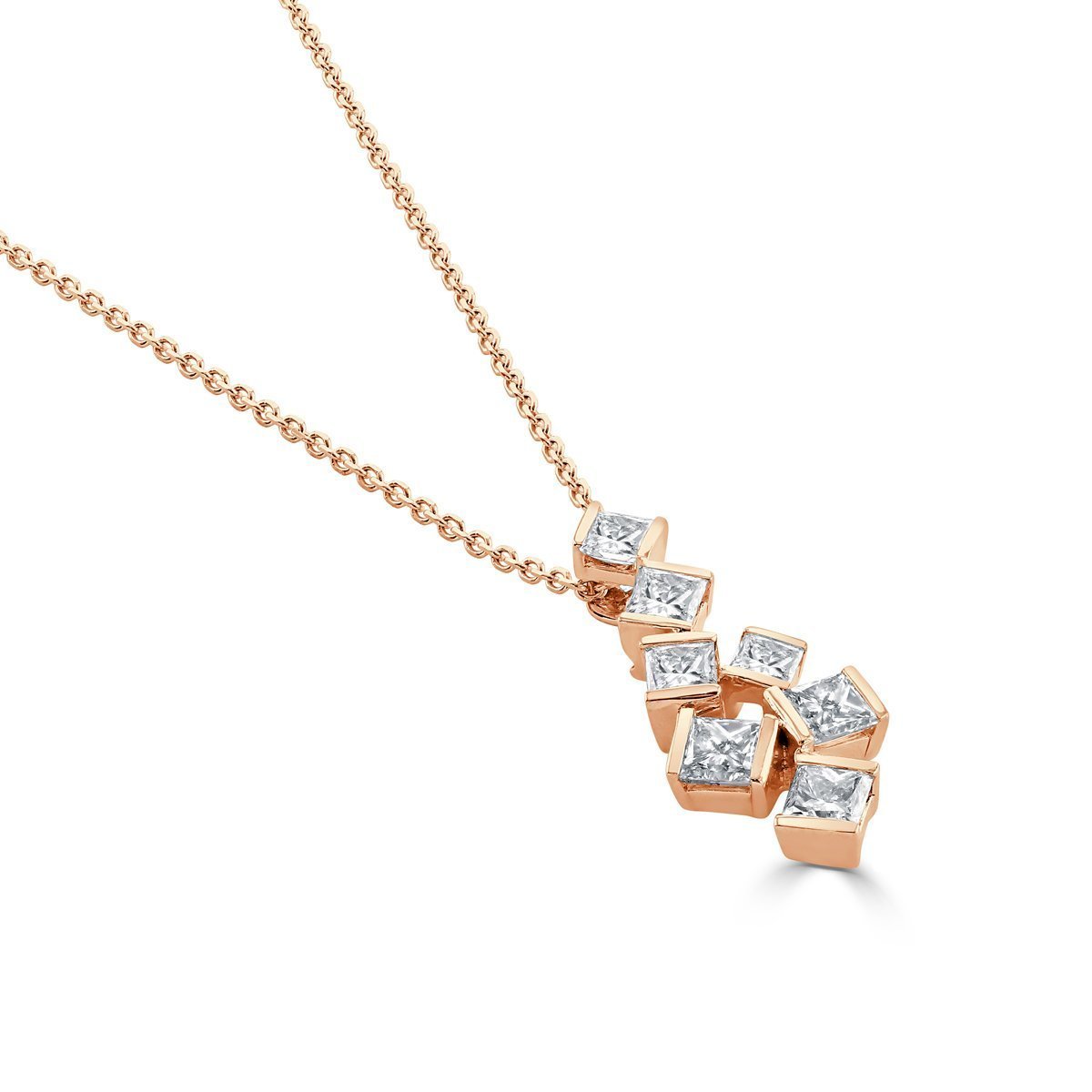 Hopscotch Rose Gold Small Diamond Pendant