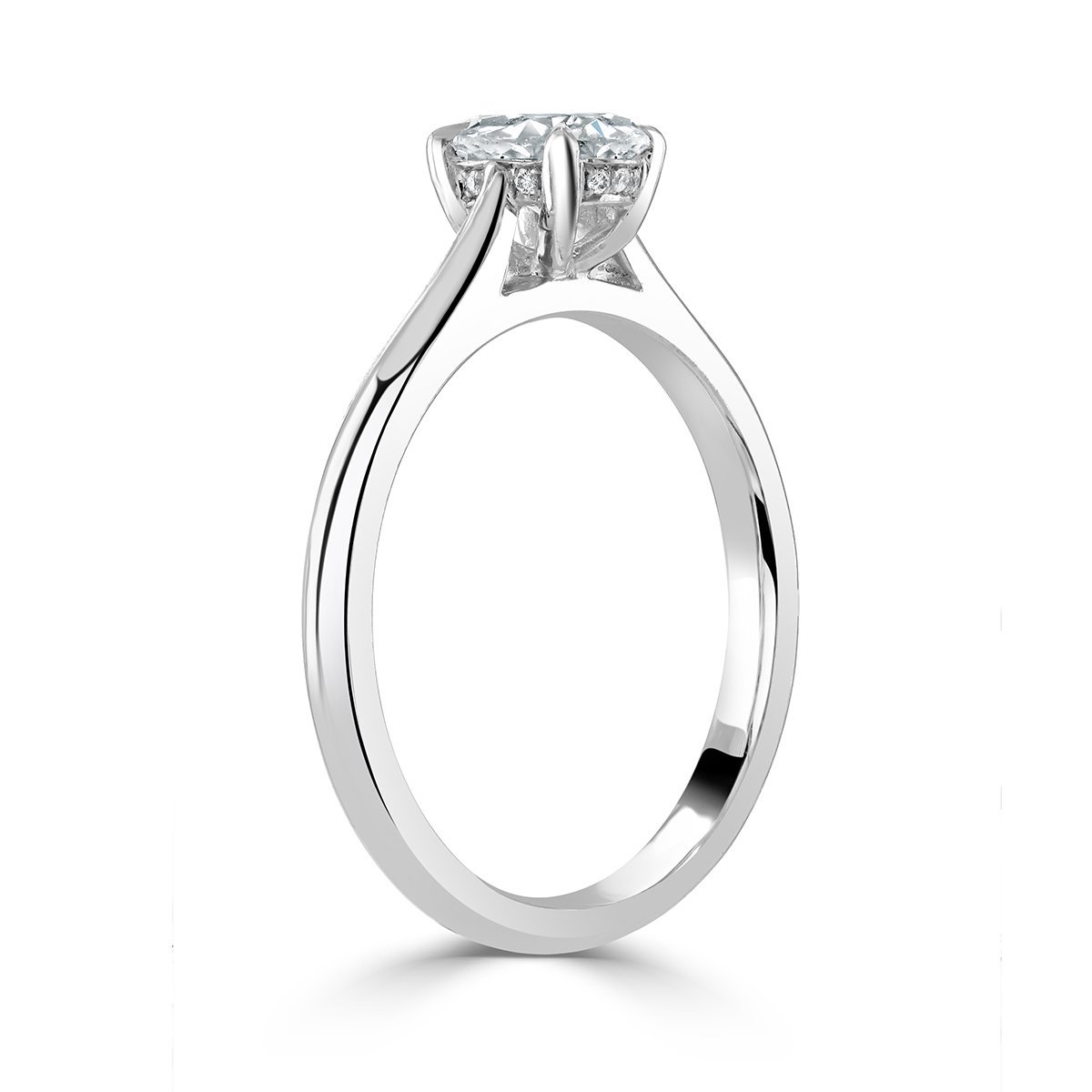 Oval Cut Platinum Diamond Ring