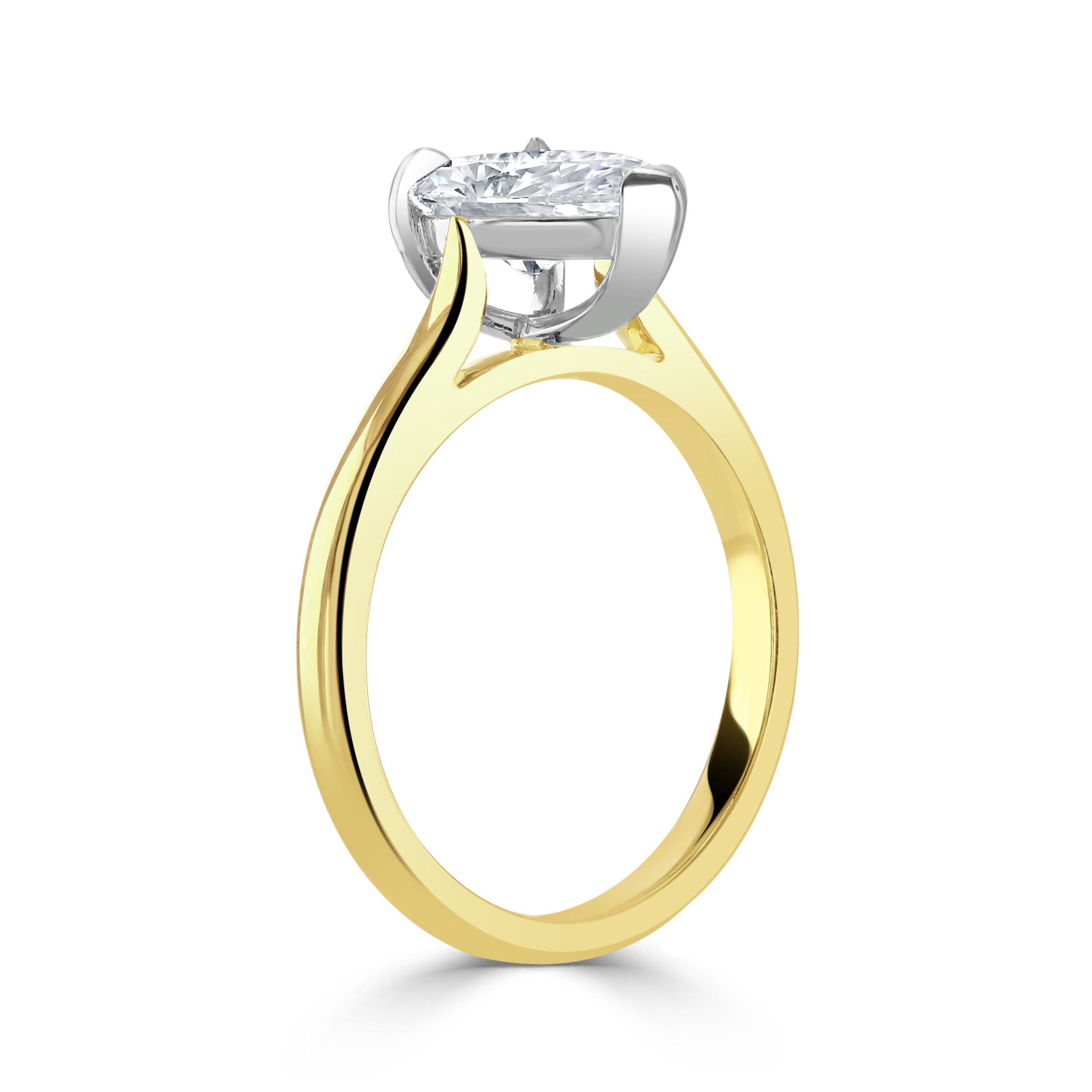 Pear Shaped Yellow Gold Diamond Ring