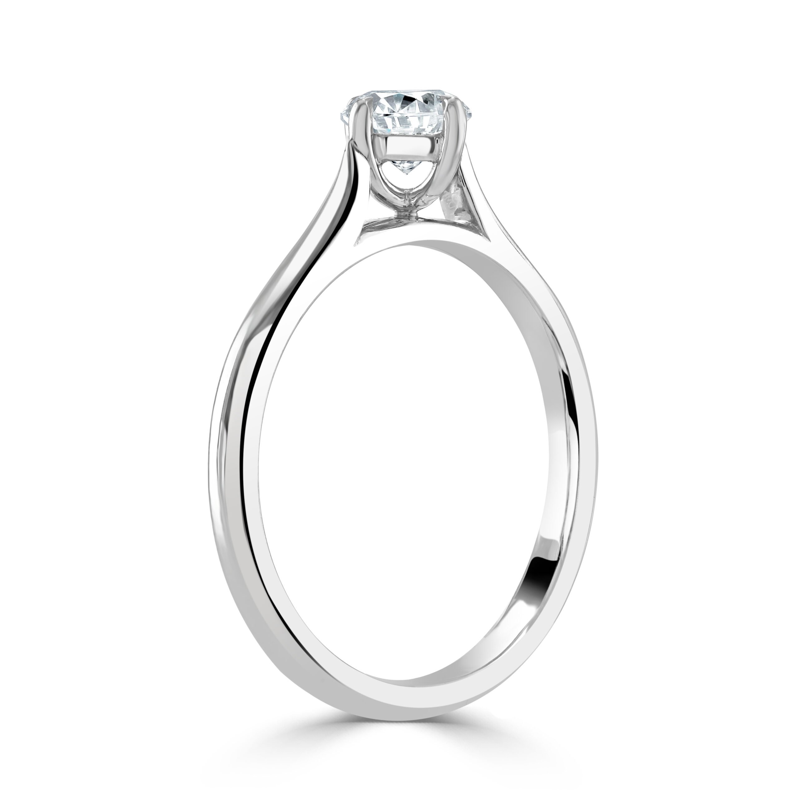 Round Brilliant Cut Diamond Platinum Ring