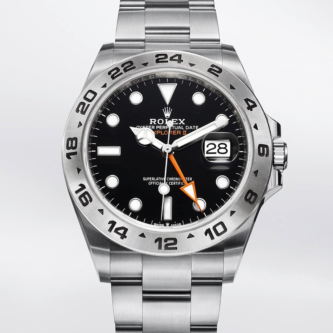 Rolex Oyster Perpetual Explorer II 42 in oystersteel m226570-0002 at David M Robinson
