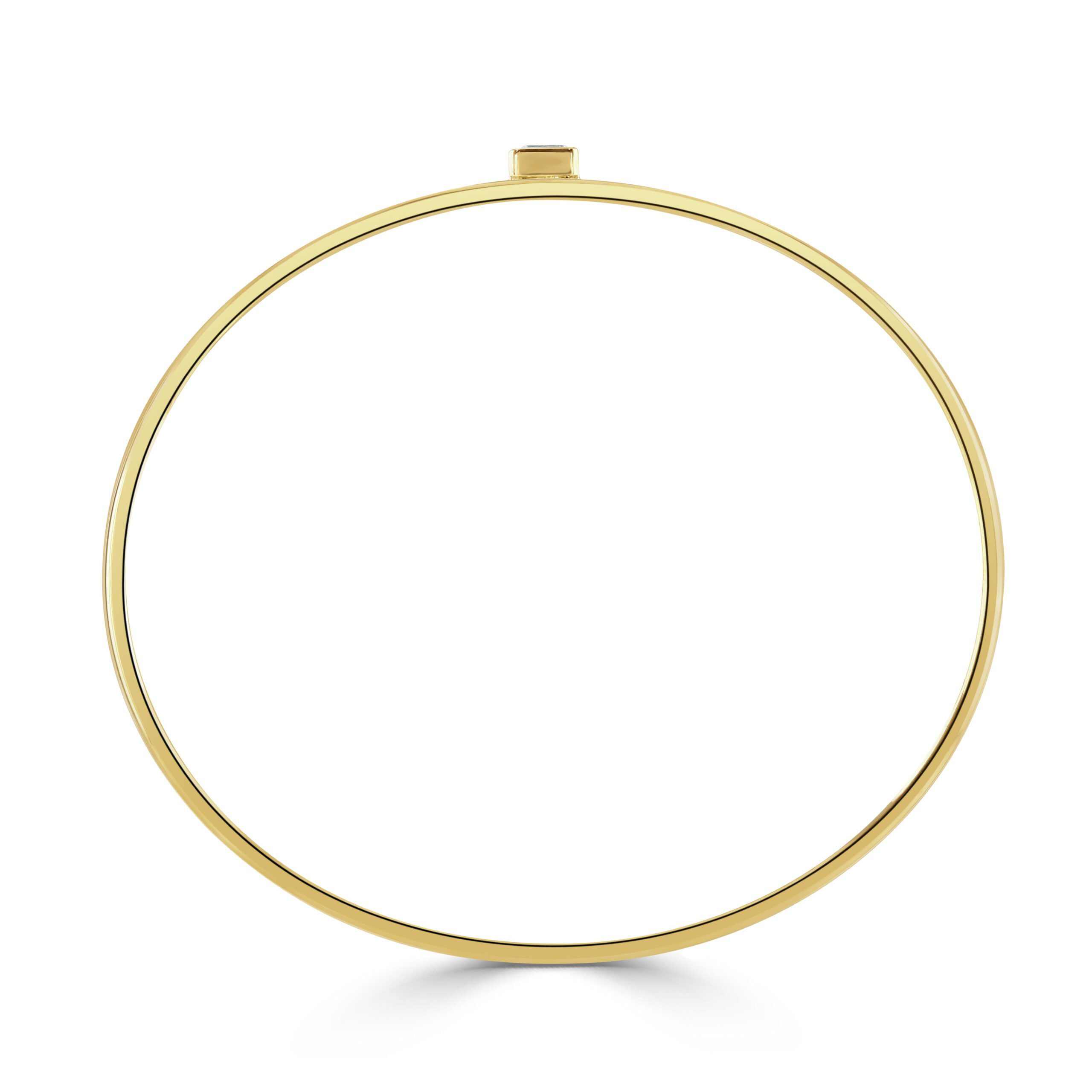 Diamond Classics Yellow Gold Emerald Cut Diamond Bangle
