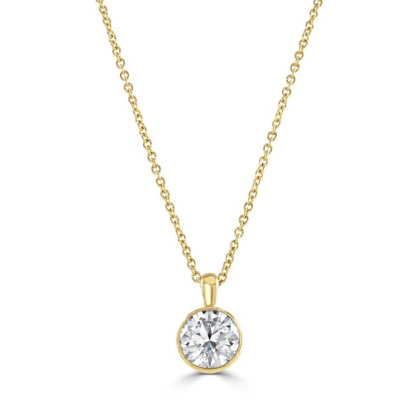 Diamond Classics Yellow Gold Bezel Set Diamond Pendant