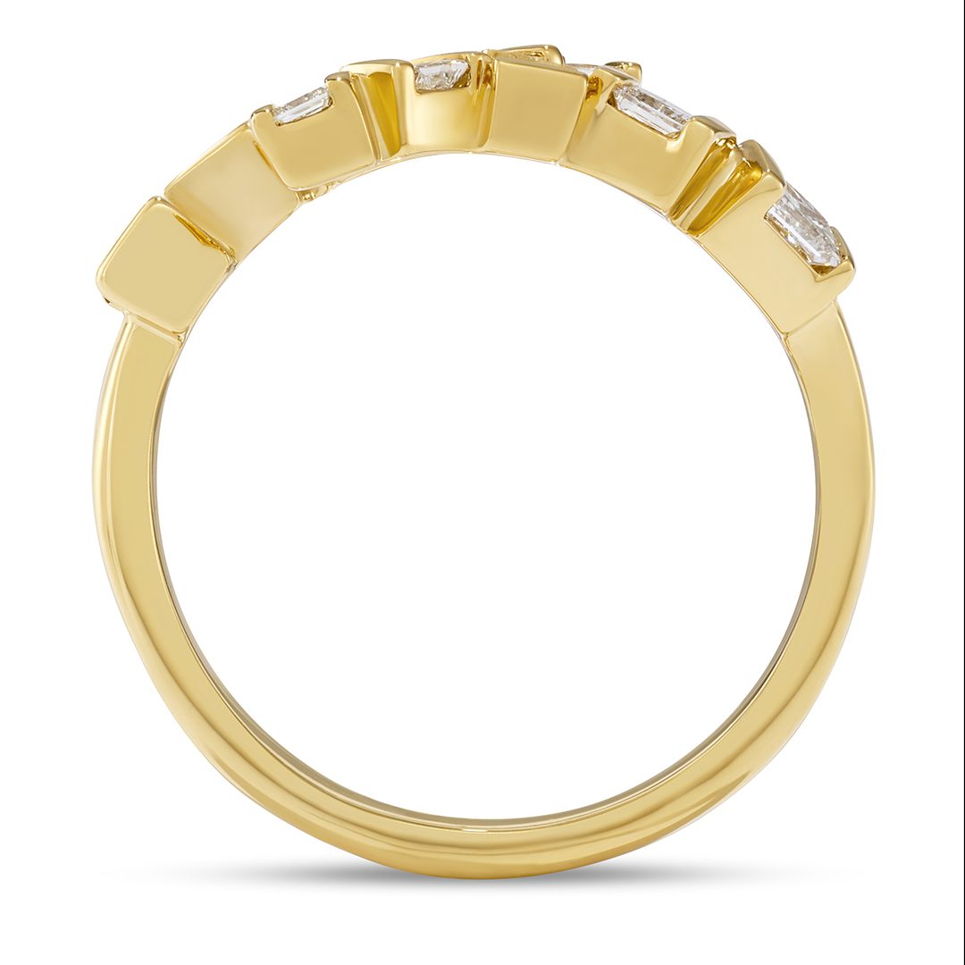 Hopscotch Yellow Gold Wraparound Diamond Ring