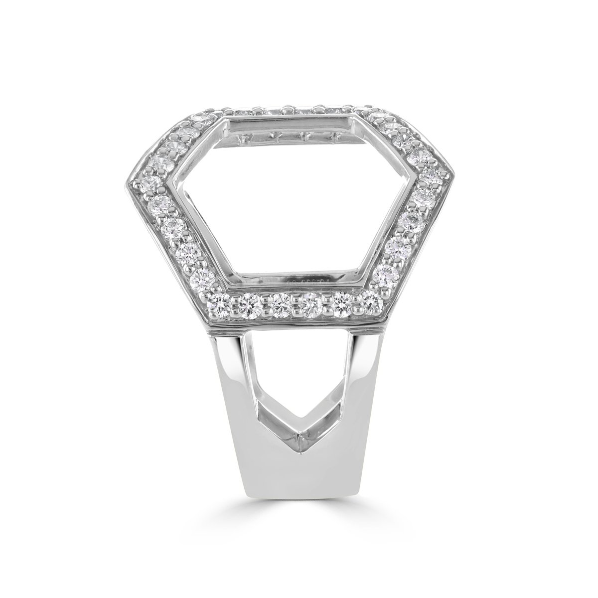 Honeycomb White Gold Diamond Ring
