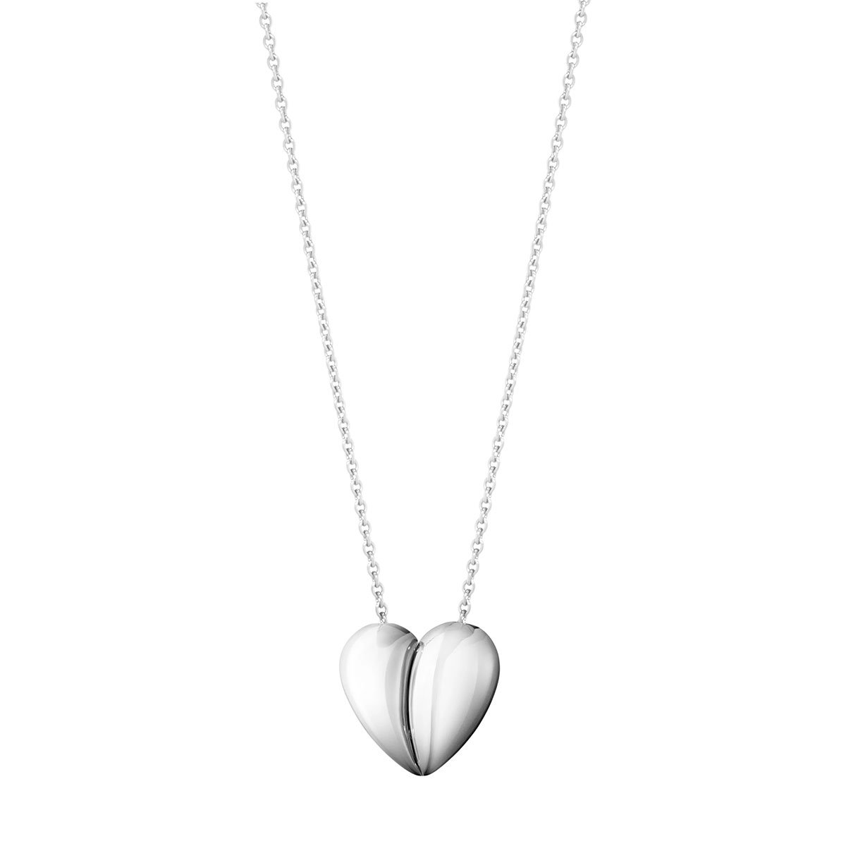 Curve Sterling Silver Heart Pendant