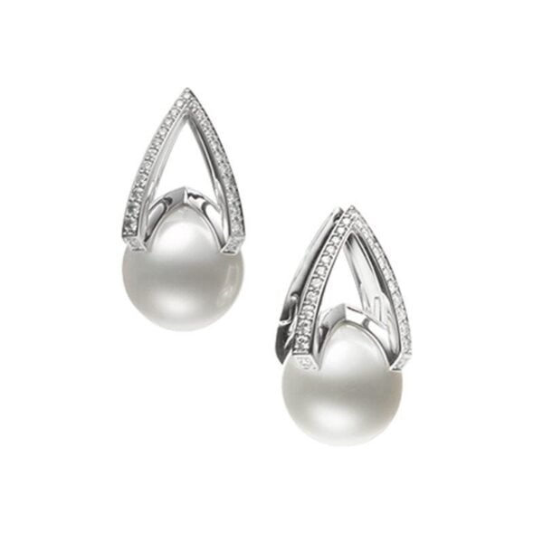 M Collection White South Sea Pearl Earrings