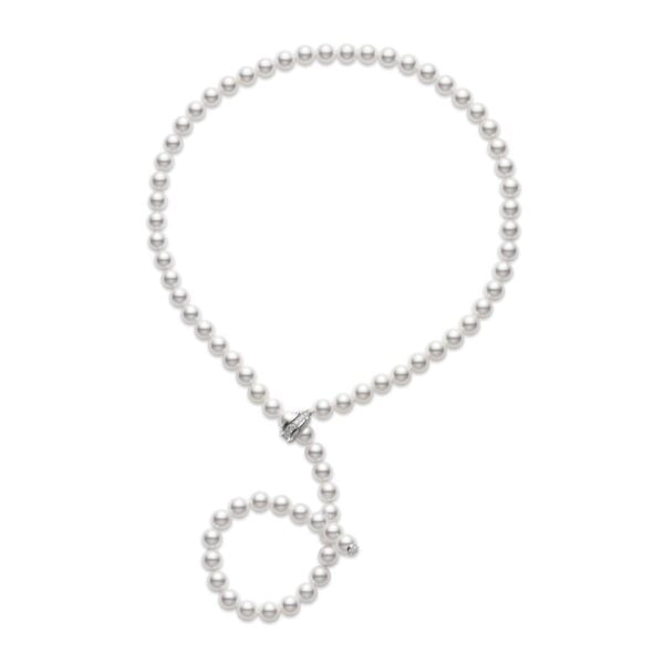Classic Akoya Pearl Lariat Necklace