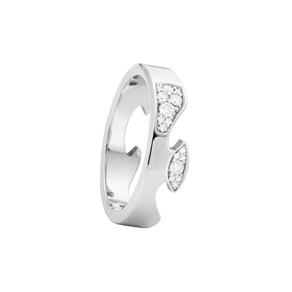 Fusion 18ct White Gold Diamond End Ring
