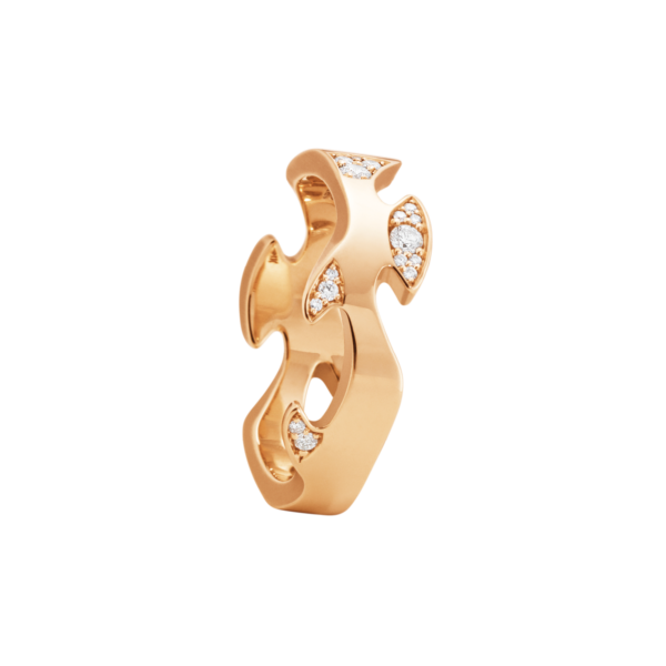 Fusion 18ct Rose Gold Diamond Centre Ring
