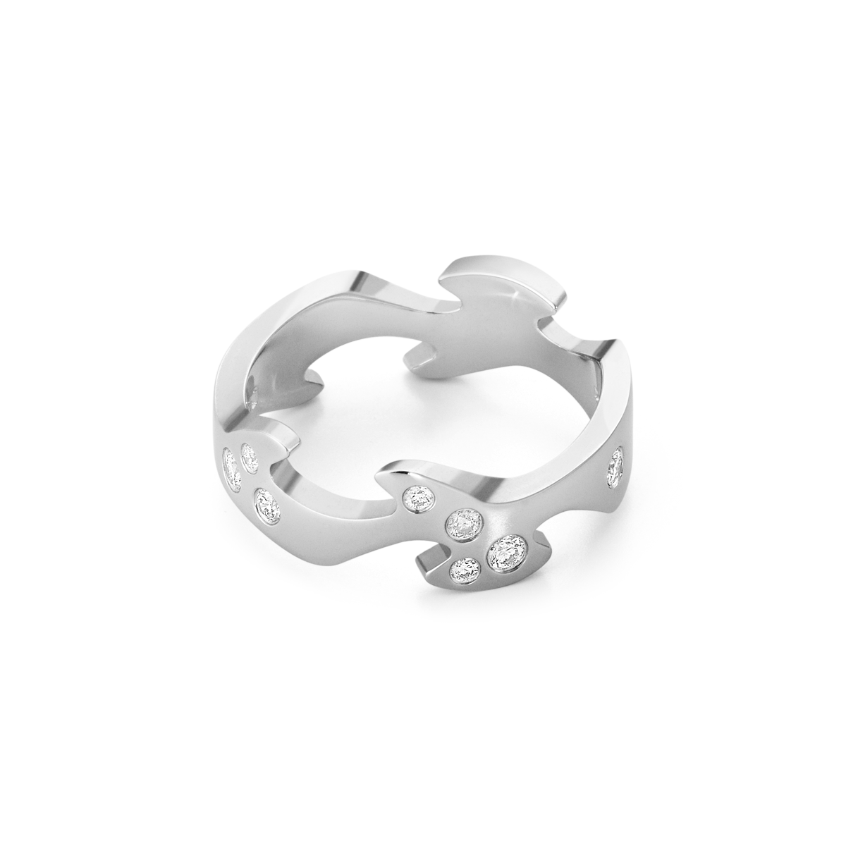 Fusion 18ct White Gold Diamond Centre Ring