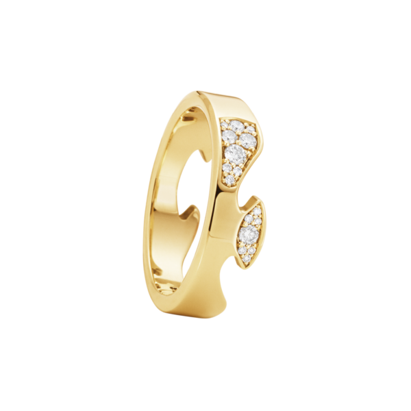 Fusion 18ct Yellow Gold Diamond End Ring