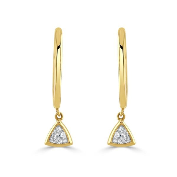 Aria Yellow Gold Diamond Huggie Earrings