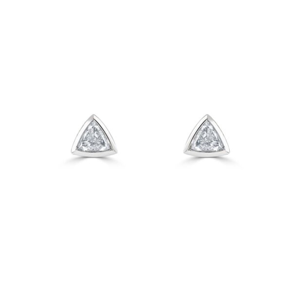 Aria White Gold Diamond Stud Earrings