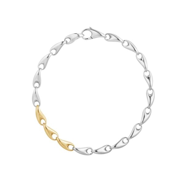 Reflect Silver and Yellow Gold Slim Link Bracelet