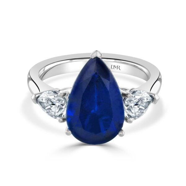Pear Shape Sapphire & Diamond Ring
