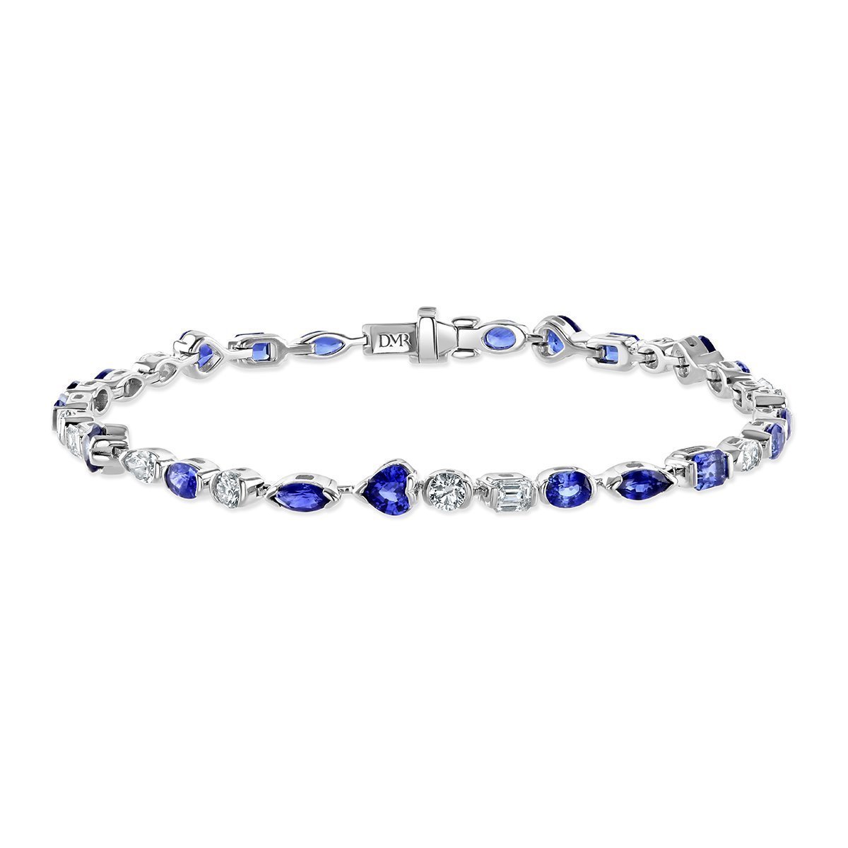 Sapphire & Diamond Bracelet | 18ct White Gold | David M Robinson
