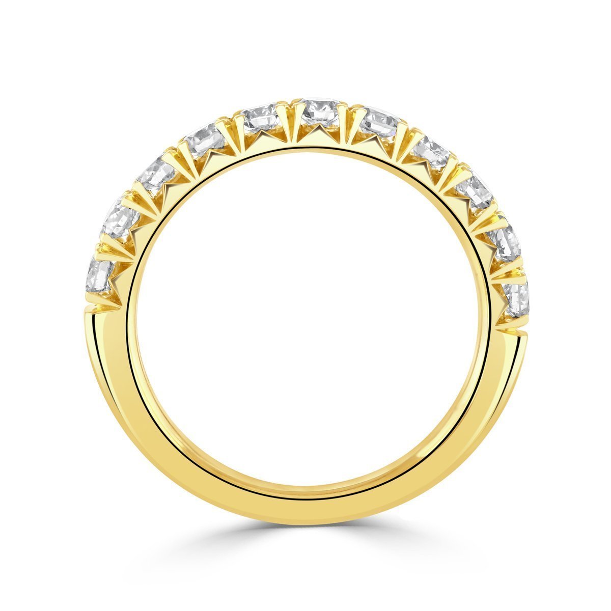 Yellow Gold Round Cut Diamond Eternity Ring