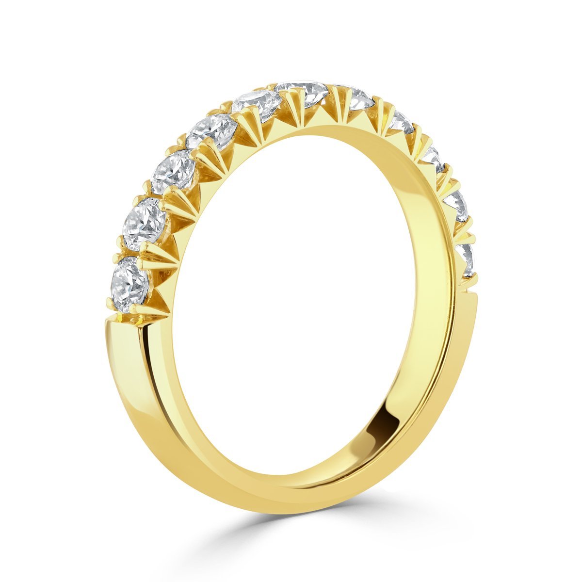 Yellow Gold Round Cut Diamond Eternity Ring