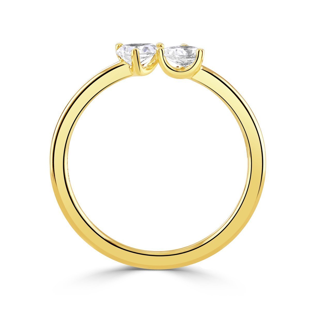 Ditto Yellow Gold Pear Shape Diamond Ring