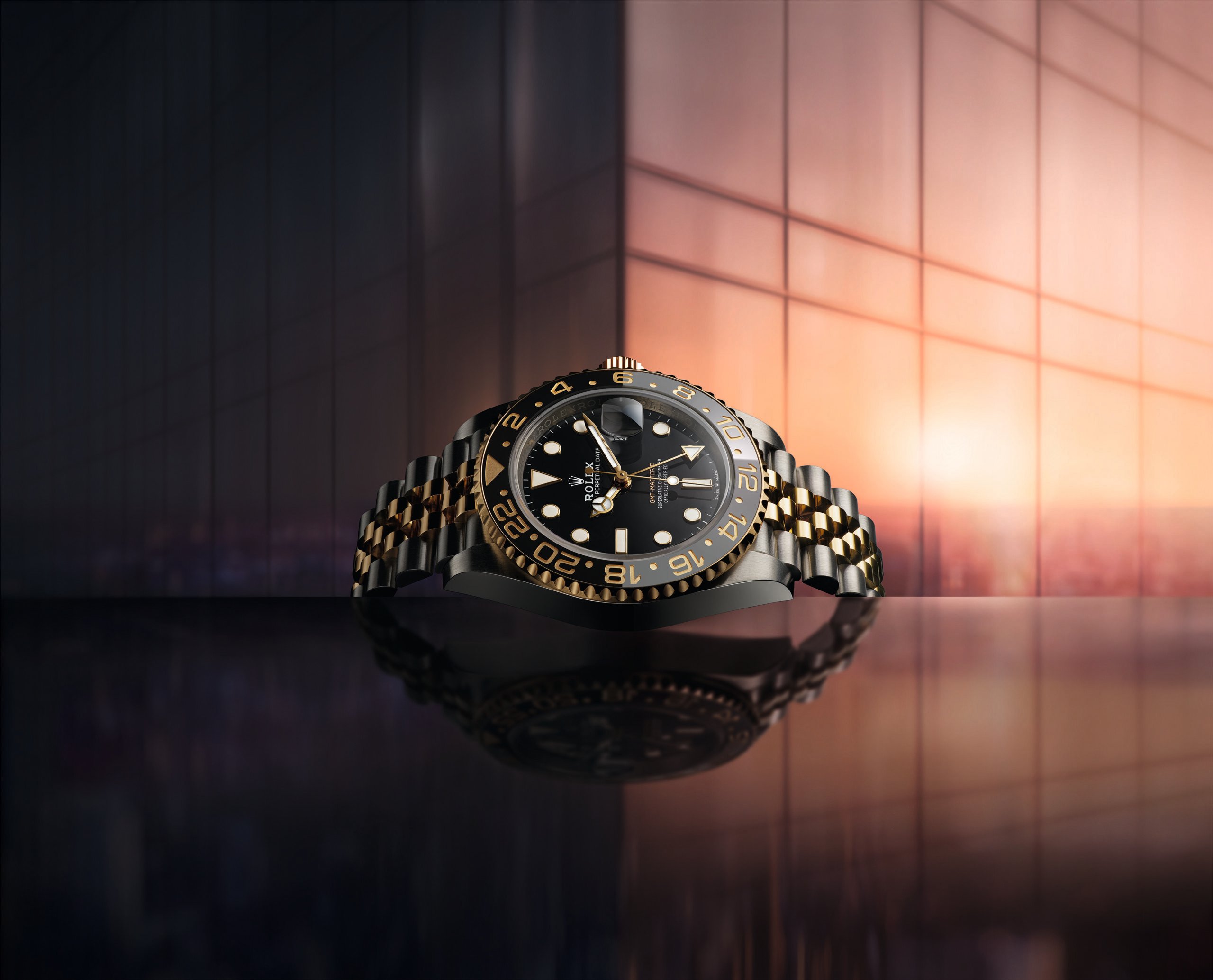 Rolex GMT-Master II in oystersteel and yellow gold M126713GRNR-0001 at David M Robinson