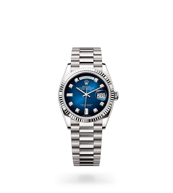 Rolex day date discount 36 stainless steel