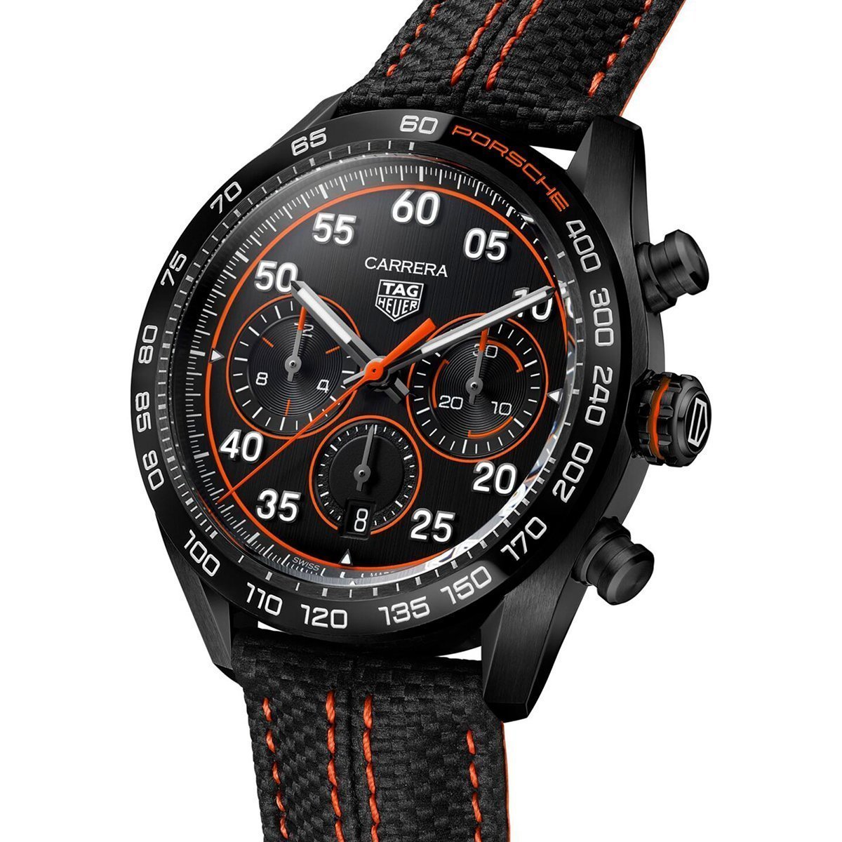 Carrera x Porsche Orange Racing Chronograph 44mm Watch