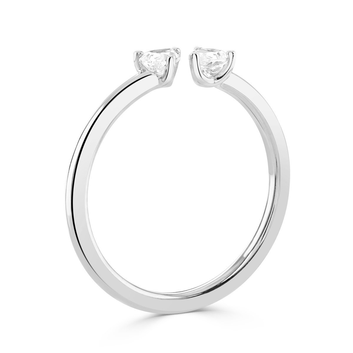Ditto Platinum Pear Shape Diamond Ring