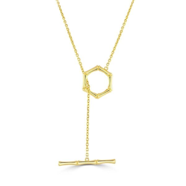 Grove Yellow Gold Toggle Necklace