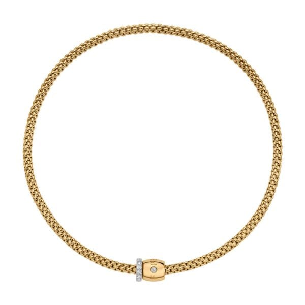 Solo Yellow Gold Diamond Necklace