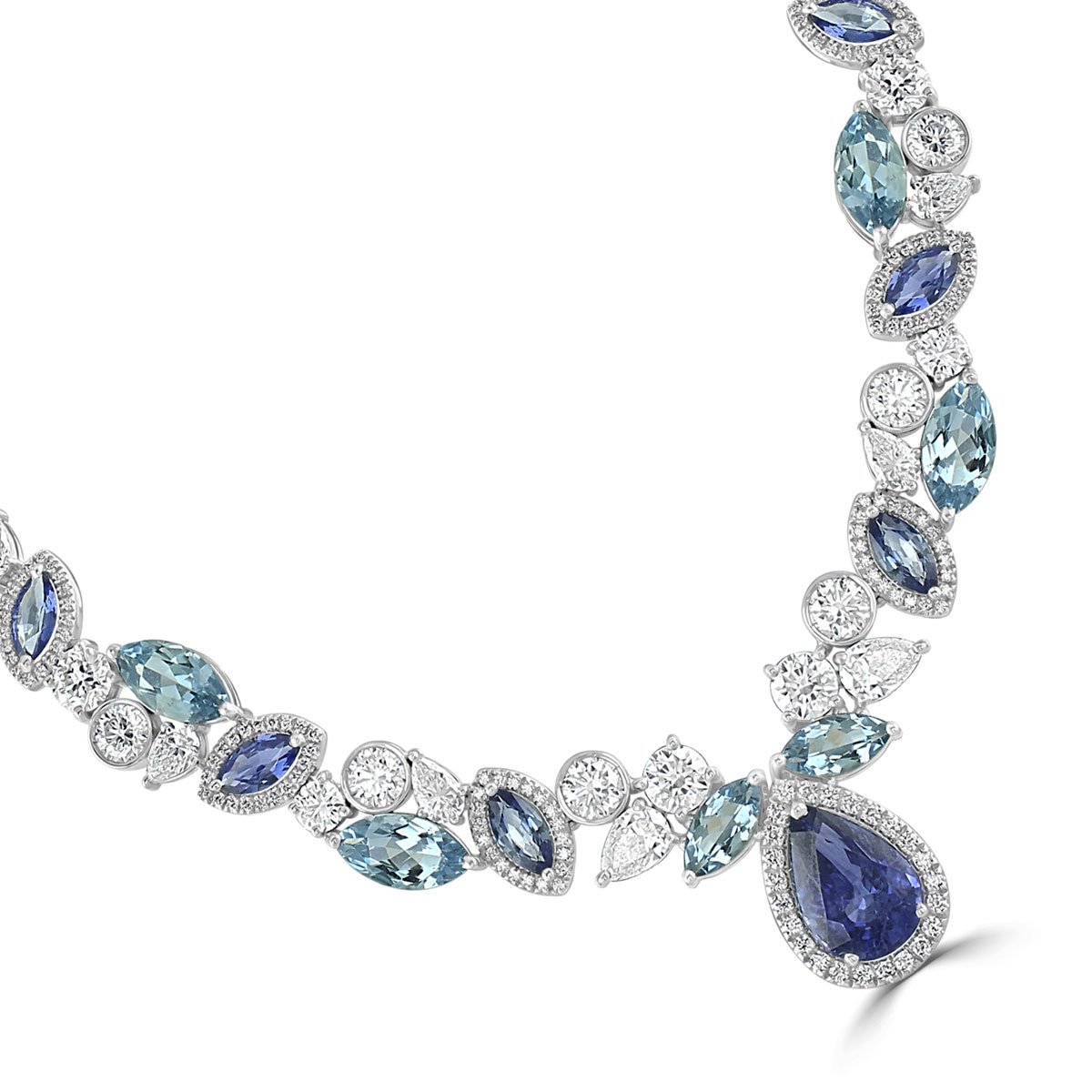 Santa Maria Aquamarine and Diamond Necklace